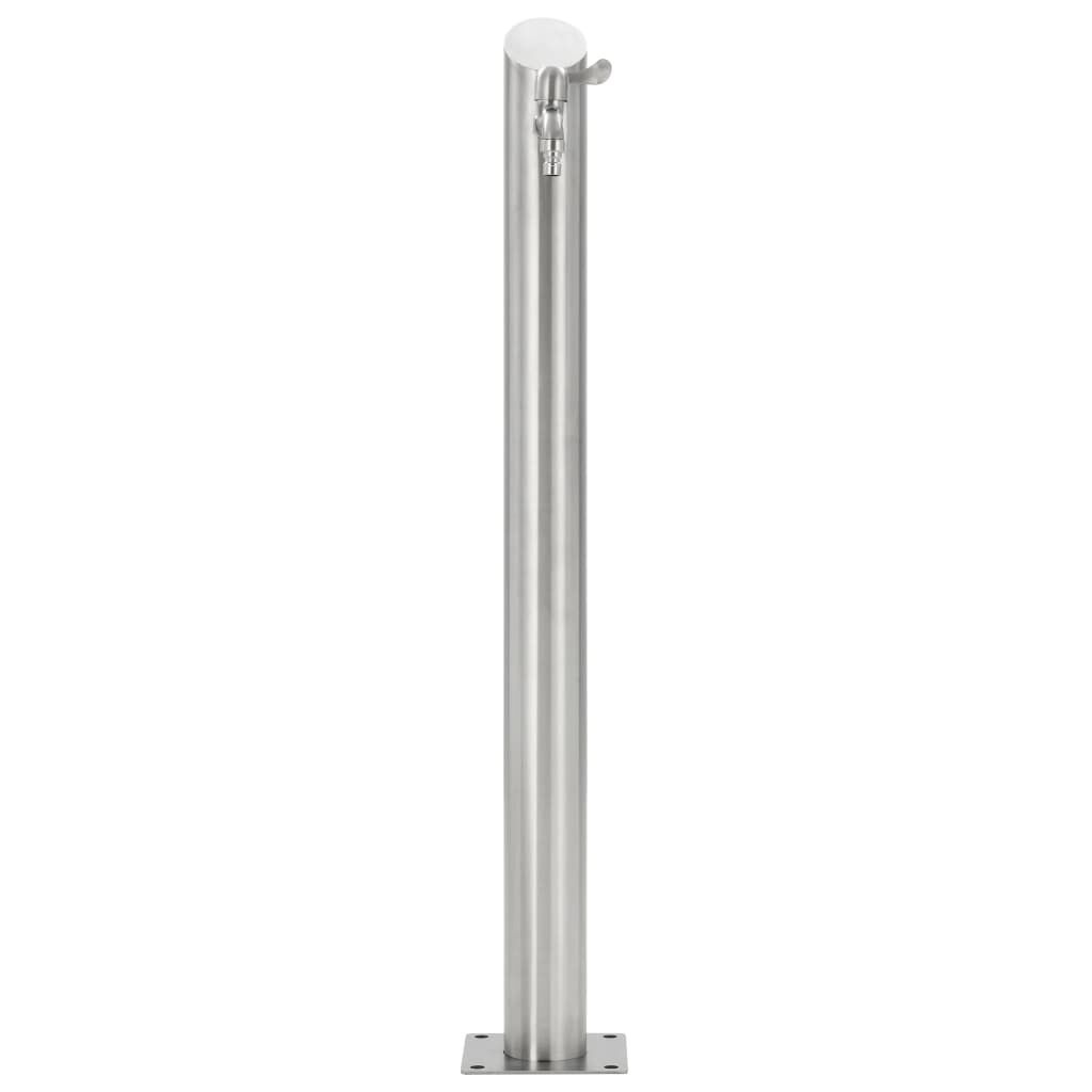 Ronde RVS Tuinwaterkolom 95 cm met Kraan - 35% Korting