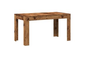 Eettafel 140x74,5x76 cm Oud Houtkleurig Bewerkt Hout - 41% Korting