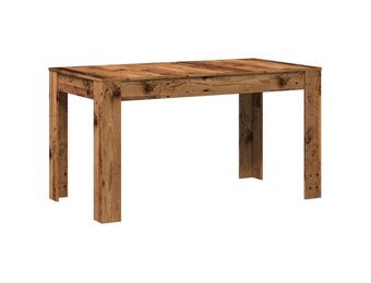 vidaXL Eettafel 140x74,5x76 cm bewerkt hout oud houtkleurig