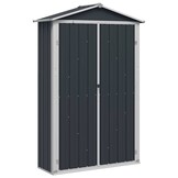 vidaXL Tuinschuur 116x45x175 cm gegalvaniseerd staal grijs