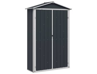 vidaXL Tuinschuur 116x45x175 cm gegalvaniseerd staal grijs
