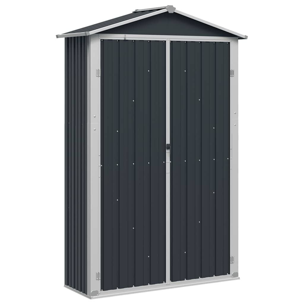 vidaXL Tuinschuur 116x45x175 cm gegalvaniseerd staal grijs