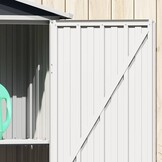vidaXL Tuinschuur 116x45x175 cm gegalvaniseerd staal grijs