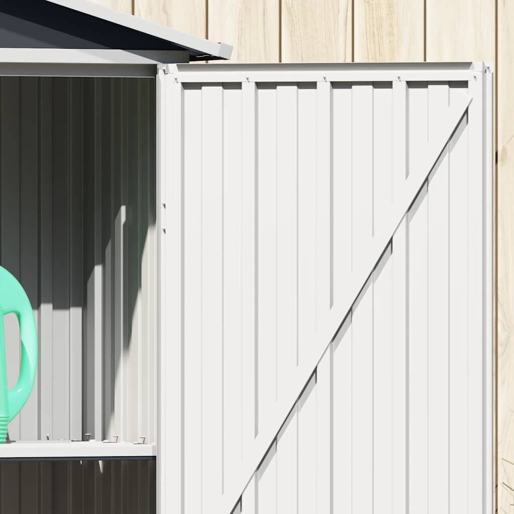vidaXL Tuinschuur 116x45x175 cm gegalvaniseerd staal grijs