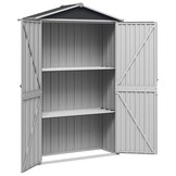 vidaXL Tuinschuur 116x45x175 cm gegalvaniseerd staal grijs