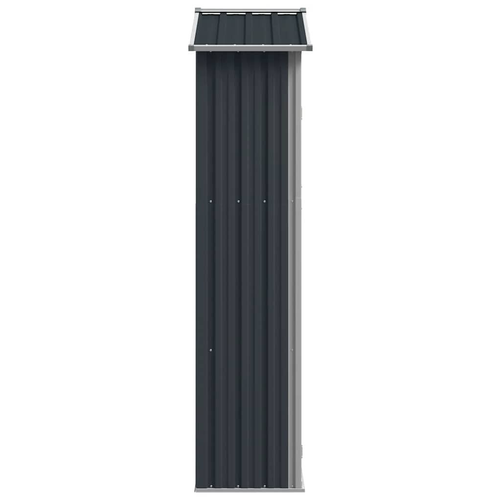 vidaXL Tuinschuur 116x45x175 cm gegalvaniseerd staal grijs