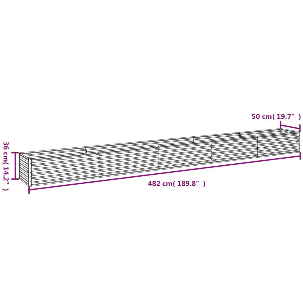 vidaXL Plantenbak verhoogd 482x50x36 cm cortenstaal