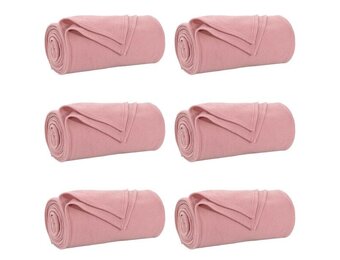 vidaXL Kleden 6 st Roze 200 x 150 cm 2.52 kg Fleece