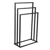 Badkamerhanger handdoekenrek 3 armen zwart