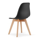 Eetkamerstoelen KITO - set van 4 eettafel stoelen - zwart