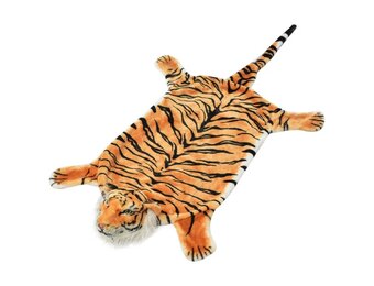 vidaXL Tijgervloerkleed pluche 144 cm bruin