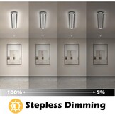 LED Plafondlamp Zwart 120cm Dimbare met Afstandsbediening | -47% Korting