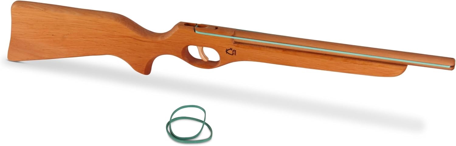 BestSaller Gums Shoot Wooden Gun (Multi-Colour)