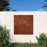 vidaXL Wanddecoratie tuin zonontwerp 55x55 cm cortenstaal