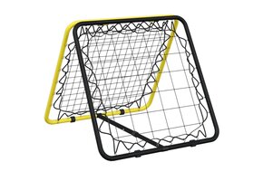 Dubbelzijdige Voetbal Rebounder met Verstelbare Hoek - Geel/Zwart - 29% Korting