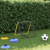 Voetbal Rebounder Dubbelzijdig Verstelbaar Staal Geel/Zwart - 57% Korting!