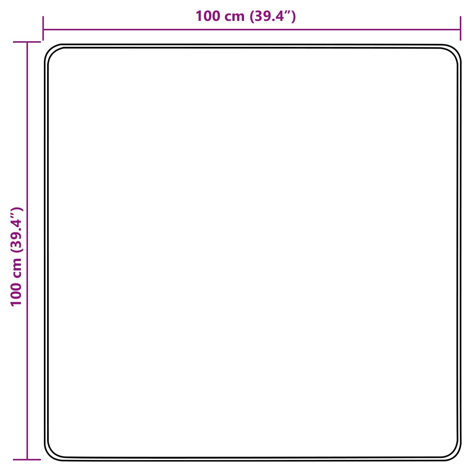 vidaXL Vloerkleedloper MARSA Crèmekleurig 100 x 100 cm