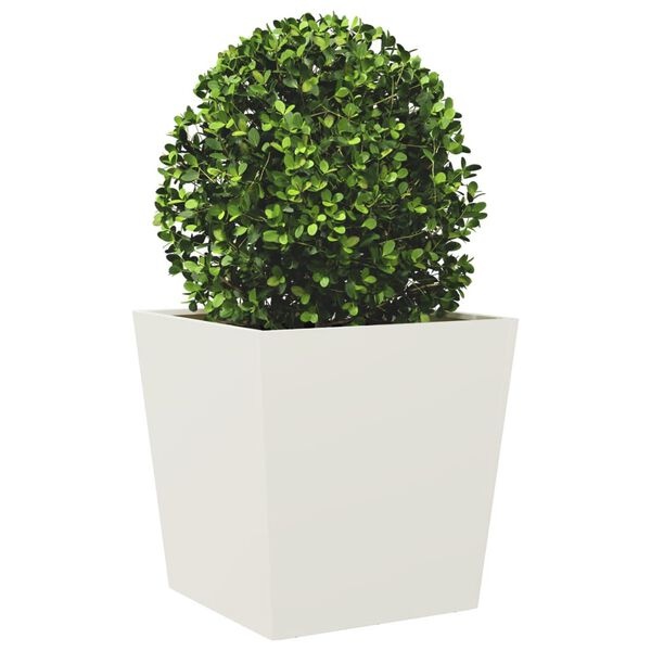 vidaXL Plantenbakken 2 st 50x50x50 cm staal wit