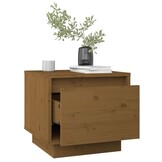 vidaXL Nachtkastjes 2 st 35x34x32 cm massief grenenhout honingbruin