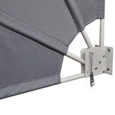 vidaXL Balkonscherm inklapbaar 140x140 cm grijs