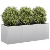vidaXL Plantenbak 120x40x40 cm gegalvaniseerd staal