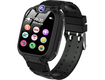 Smartwatch voor kinderen met camera Muziekhorloge Telefoon Spraakoproep SOS Games Wekker, babymeisje en jongen 3-12 jaar Cadeau