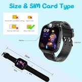 Smartwatch voor kinderen met camera Muziekhorloge Telefoon Spraakoproep SOS Games Wekker, babymeisje en jongen 3-12 jaar Cadeau