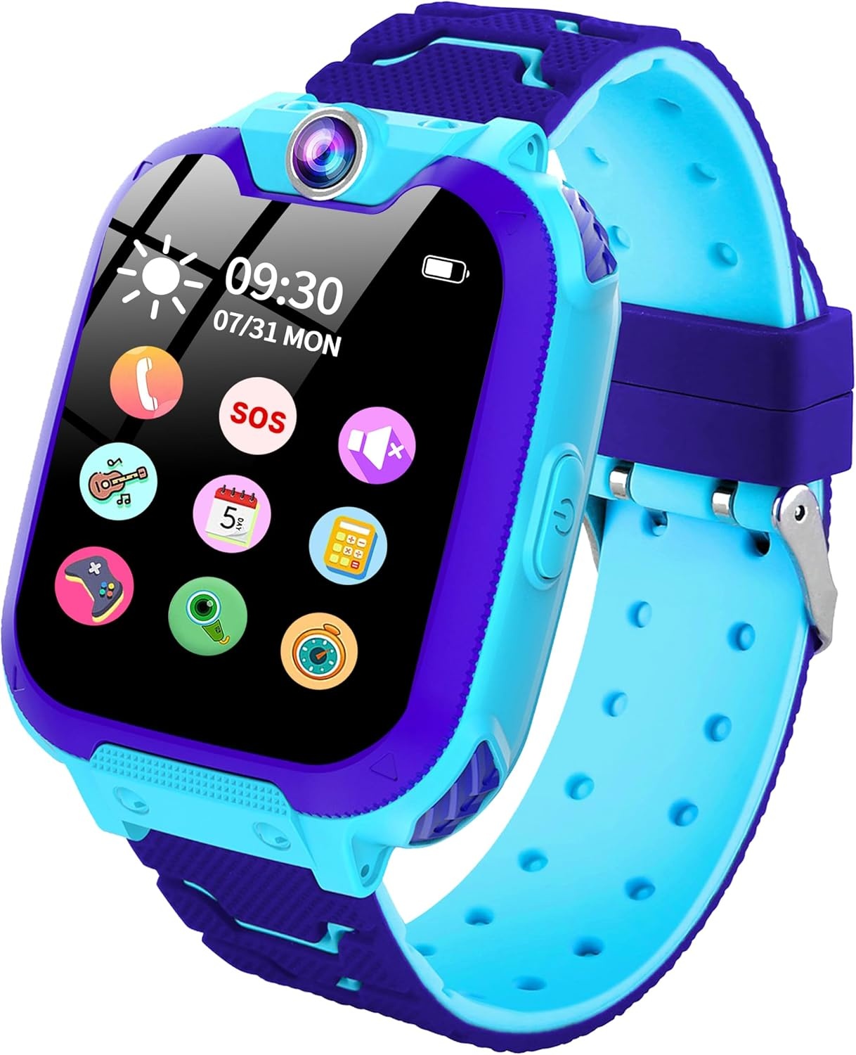Smartwatch voor kinderen met camera Muziekhorloge Telefoon Spraakoproep SOS Games Wekker, babymeisje en jongen 3-12 jaar Cadeau