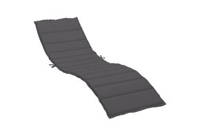 Ligbedkussen Oxford Stof Antraciet 200x60x3 cm - 40% Korting