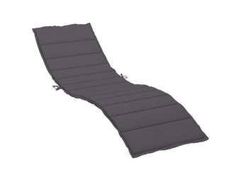 vidaXL Ligbedkussen 200x60x3 cm oxford stof antracietkleurig