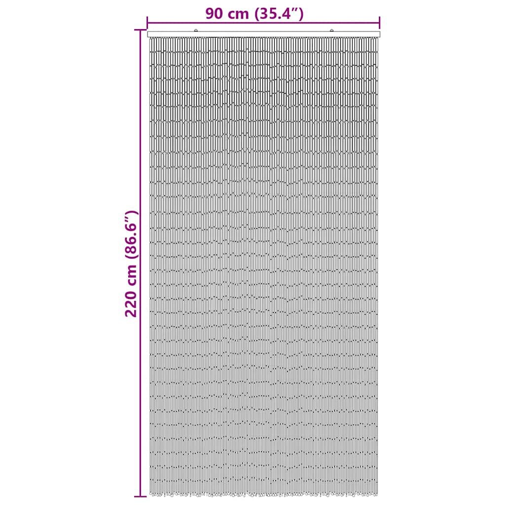 vidaXL Insectengordijn Palmboom print 90x220 cm bamboe