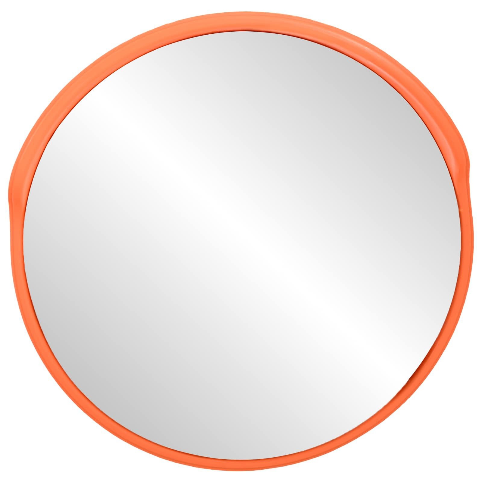 vidaXL Buiten Convex Verkeersspiegel Oranje Ø30 cm Polycarbonaat