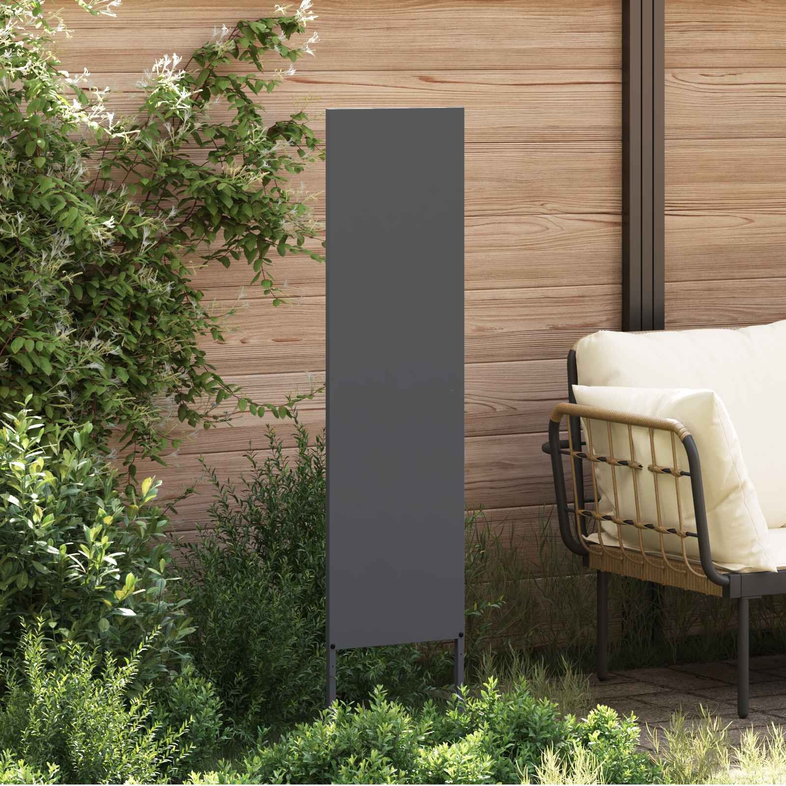 vidaXL Tuin decoratief paneel Antraciet 32 x 140 cm Koudgewalst staal