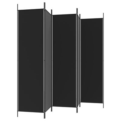 5-delig Kamerscherm Zwart 250x200 cm - 29% Korting!