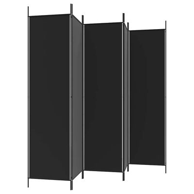 5-delig Kamerscherm Zwart 250x200 cm - 29% Korting!