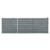 vidaXL Plantenbak verhoogd 240x40x77 cm gegalvaniseerd staal grijs