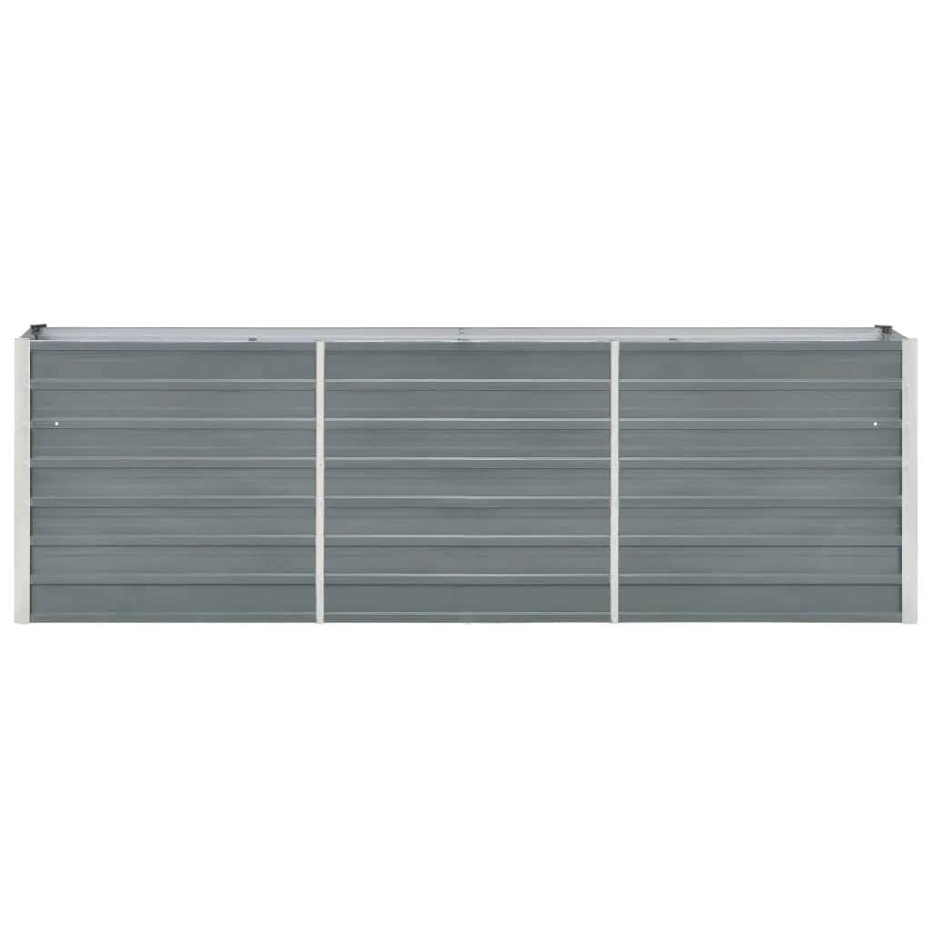 vidaXL Plantenbak verhoogd 240x40x77 cm gegalvaniseerd staal grijs