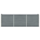 vidaXL Plantenbak verhoogd 240x40x77 cm gegalvaniseerd staal grijs