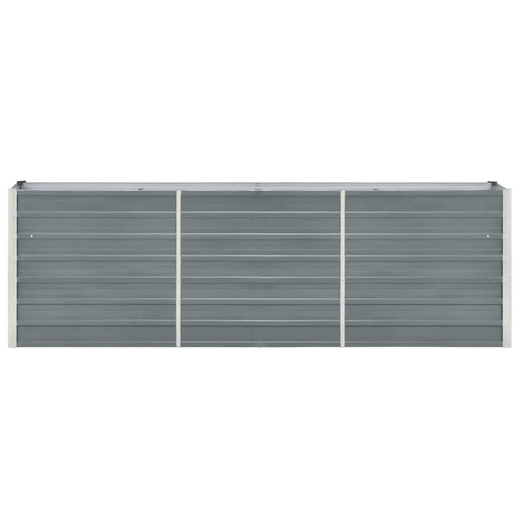 vidaXL Plantenbak verhoogd 240x40x77 cm gegalvaniseerd staal grijs