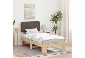 VidaXL Bedframe Taupe 90x200cm - Gevoerd Hoofdgedeelte - 41% Korting