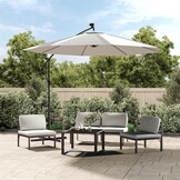 Zweefparasol met LED-verlichting 300cm Zand - 30% Korting