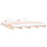 vidaXL Palletbed Massief Grenenhout 140x200 cm - 30% Korting