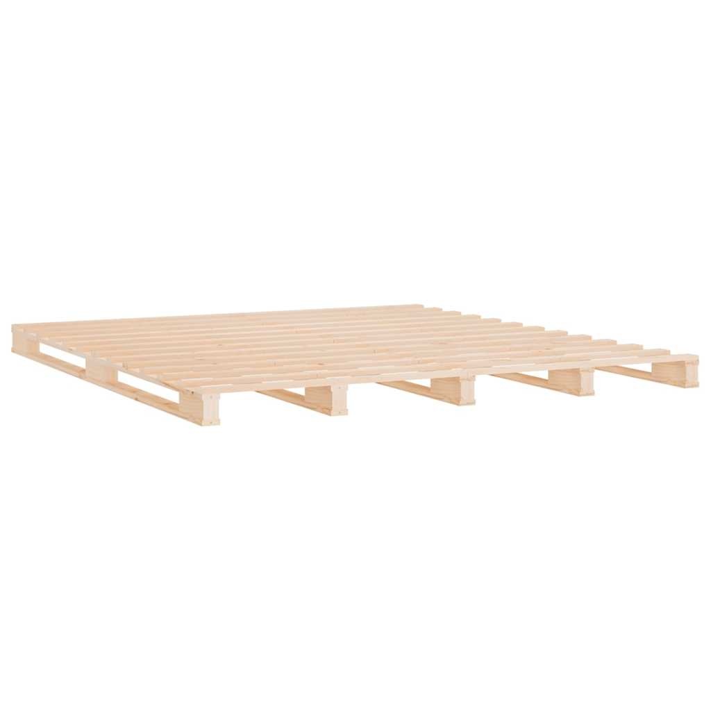 vidaXL Palletbed Massief Grenenhout 140x200 cm - 30% Korting
