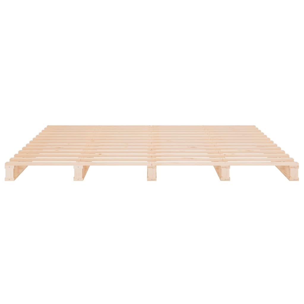 vidaXL Palletbed Massief Grenenhout 140x200 cm - 30% Korting