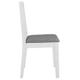 Eetkamerstoelen 2 stuks massief hout wit met kussens - 34% korting