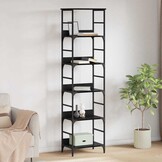Boekenkast Zwart Eiken - 50x33x188,5 cm | 34% Korting