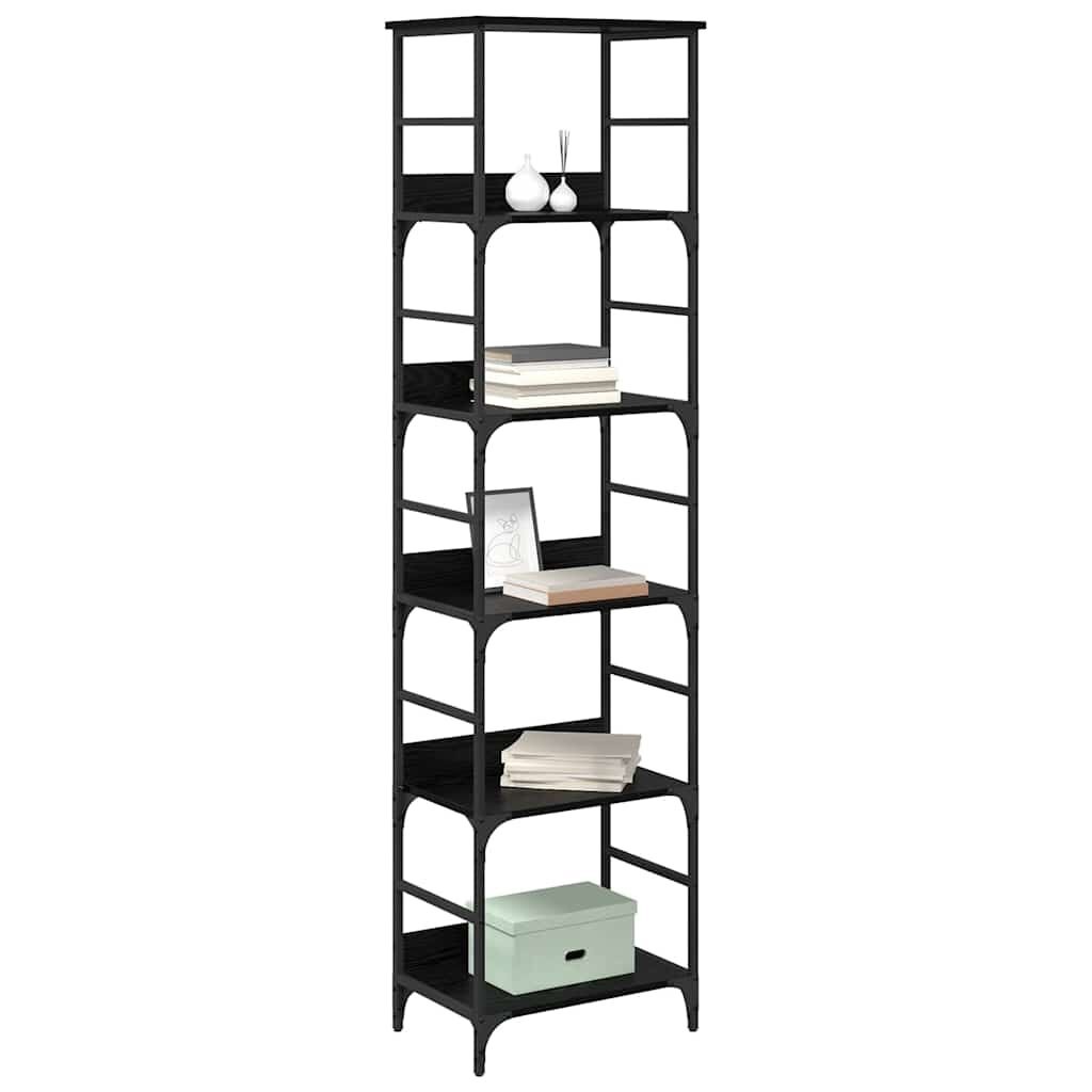 Boekenkast Zwart Eiken - 50x33x188,5 cm | 34% Korting