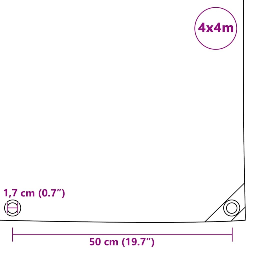 VidaXL Dekzeil 4x4m Zwart - 34% Korting!
