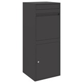 Pakket Buis met Opslag Zwart Staal (41x38x103cm) - 35% Korting