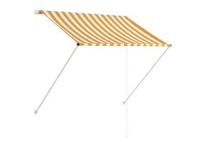 Uittrekbare Luifel 100x150 cm Geel/Wit - 29% Korting!